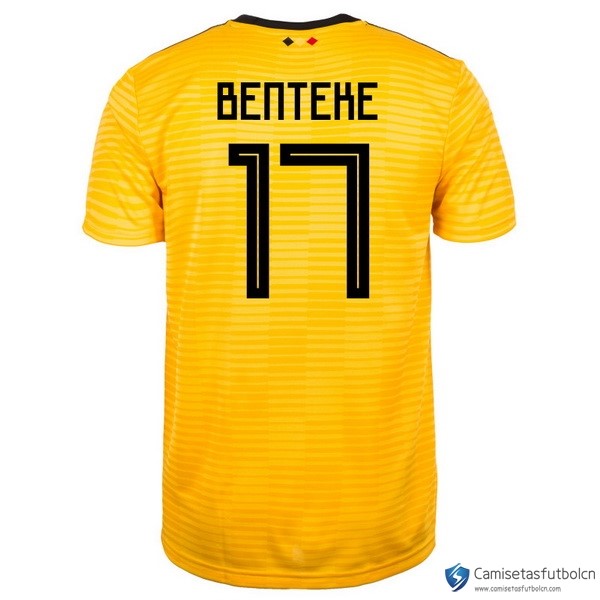 Camiseta Seleccion Belgica Segunda equipo Benteke 2018 Amarillo
